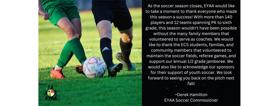 A Message From your EYAA Soccer Commissioner